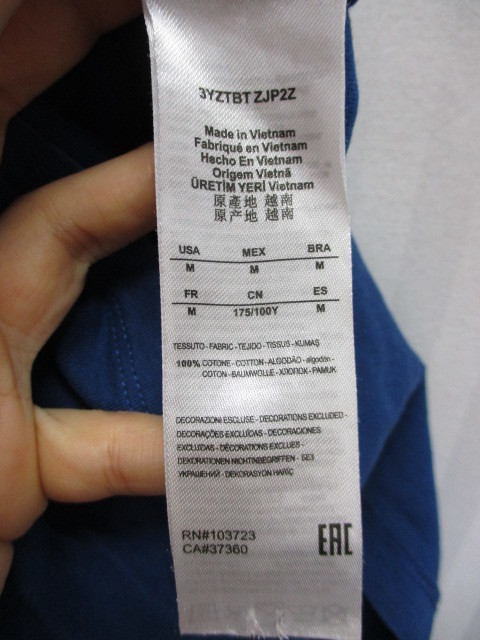  Armani Exchange карман футболка мужской M темно-синий голубой рубашка Logo футболка трикотаж с коротким рукавом рубашка с коротким рукавом короткий рукав одежда 06231