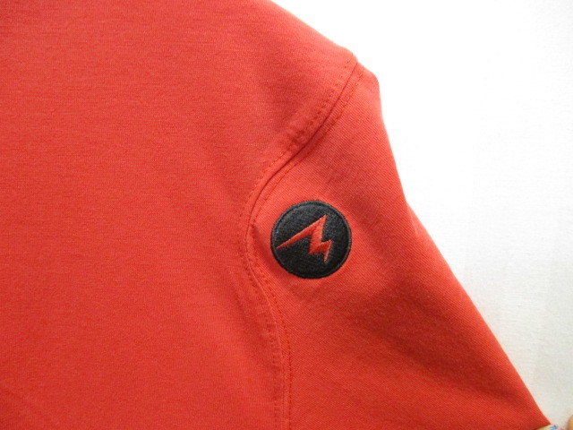 Marmot　マーモット　Tシャツ　メンズL 赤　速乾スポーツシャツ　アウトドアシャツ　速乾ウエア　半袖シャツ キャンプウエア ジャージ06211_画像6