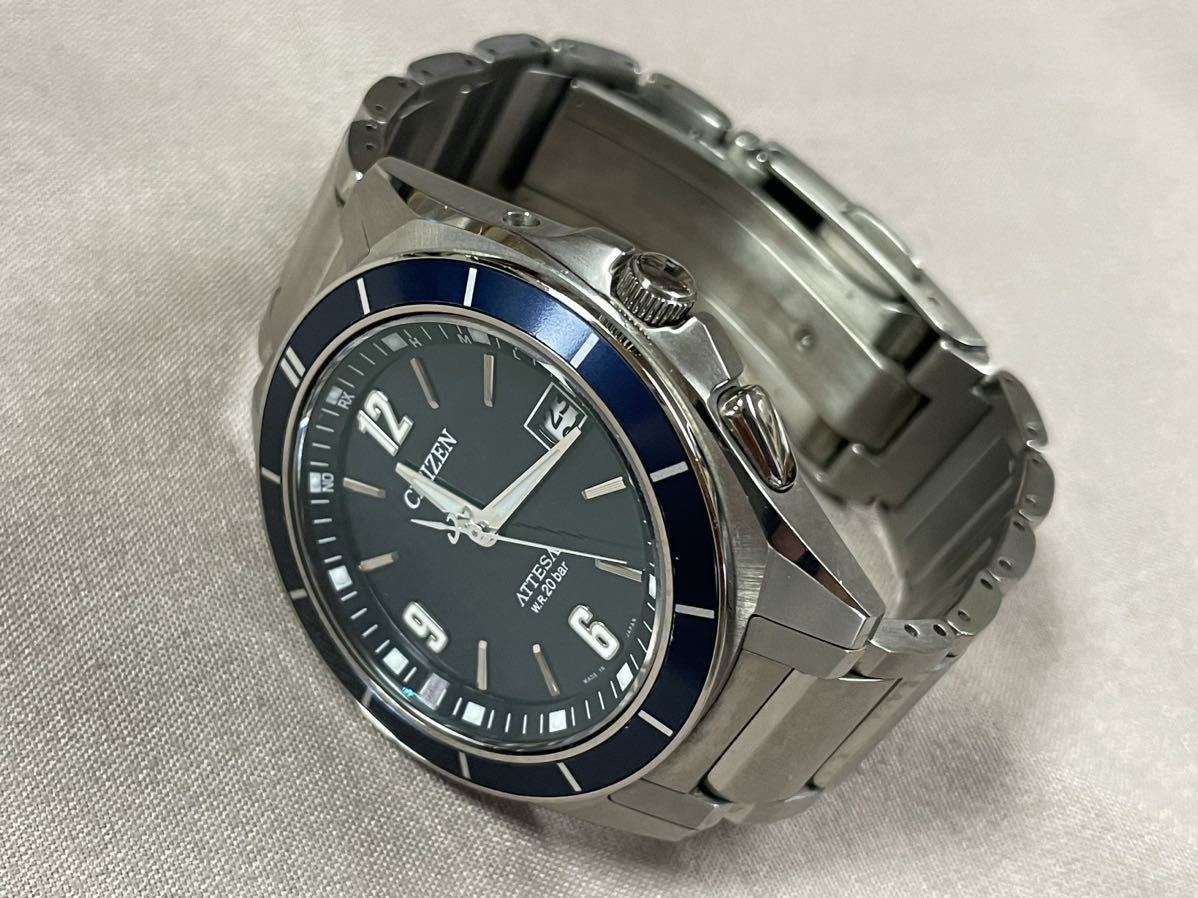 1円スタート】CITIZEN ATTESA シチズン アテッサ H110-T016766 エコ
