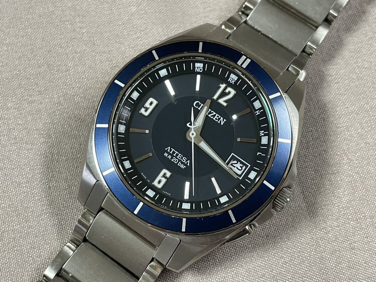 1円スタート】CITIZEN ATTESA シチズン アテッサ H110-T016766 エコ