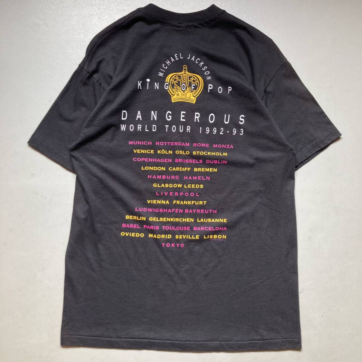 90s Michael Jackson tour T-shirt 「dangerous world tour 1992-93」 「DEAD STOCK 」マイケルジャクソン　ツアーTシャツ