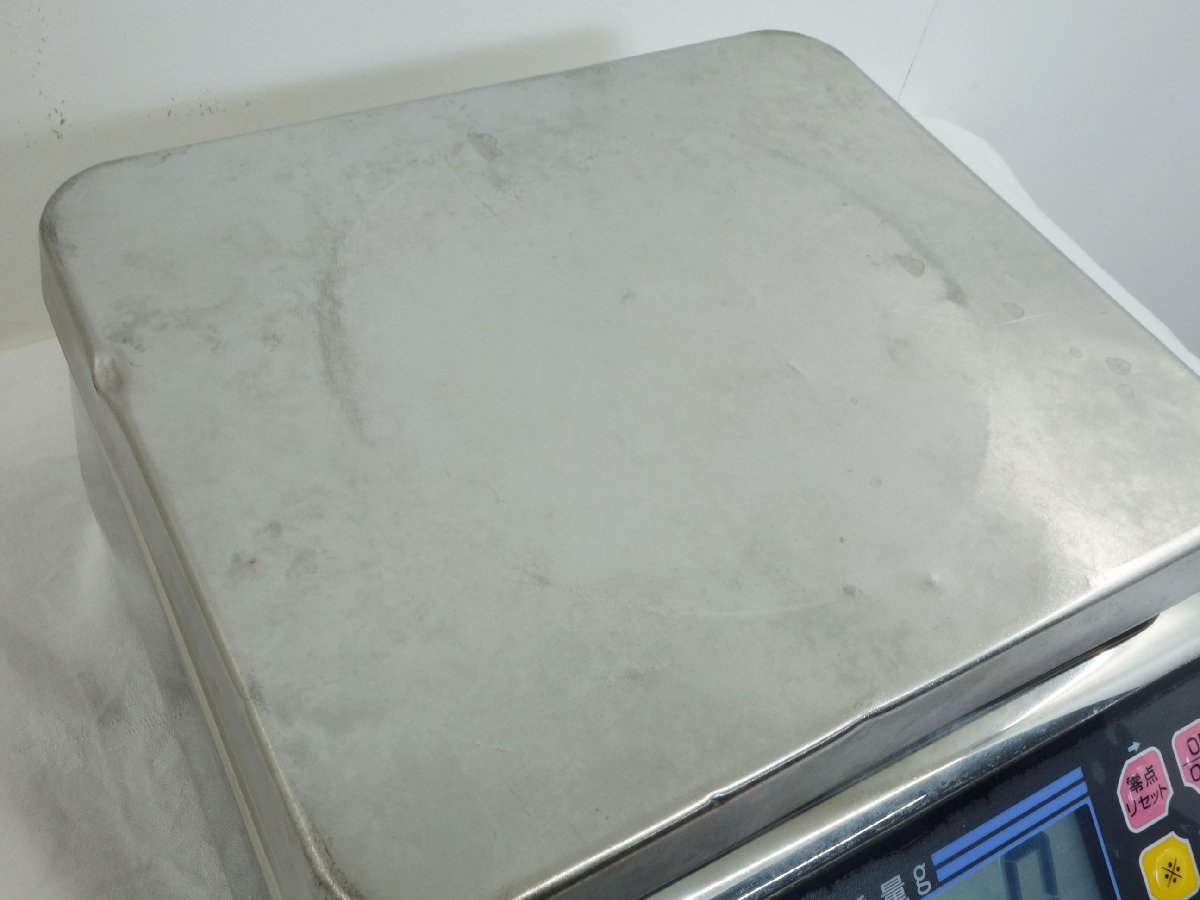 送料無料 防水型デジタル 上皿はかり ◆ UDS-1VII-WP 2015年製 ◆ ひょう量3kg IP68準拠 完全防水型 デジタルスケール 大和製衡の画像3