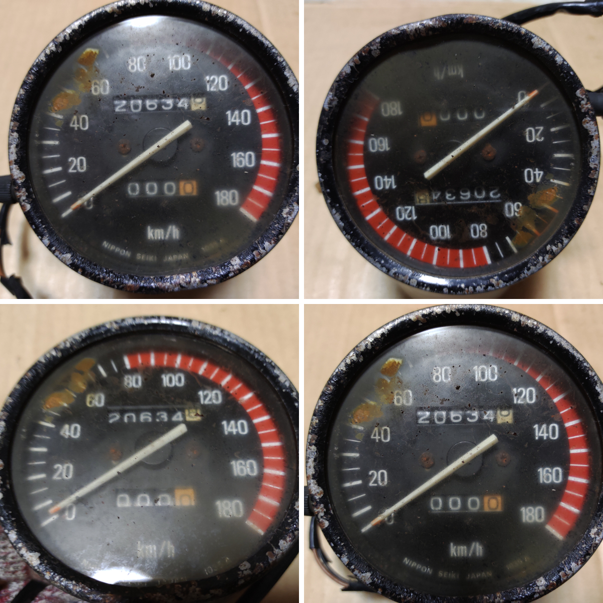 カワサキ Z400FX? メーターなど 1035A 部品取り ジャンク 検(Z400FX