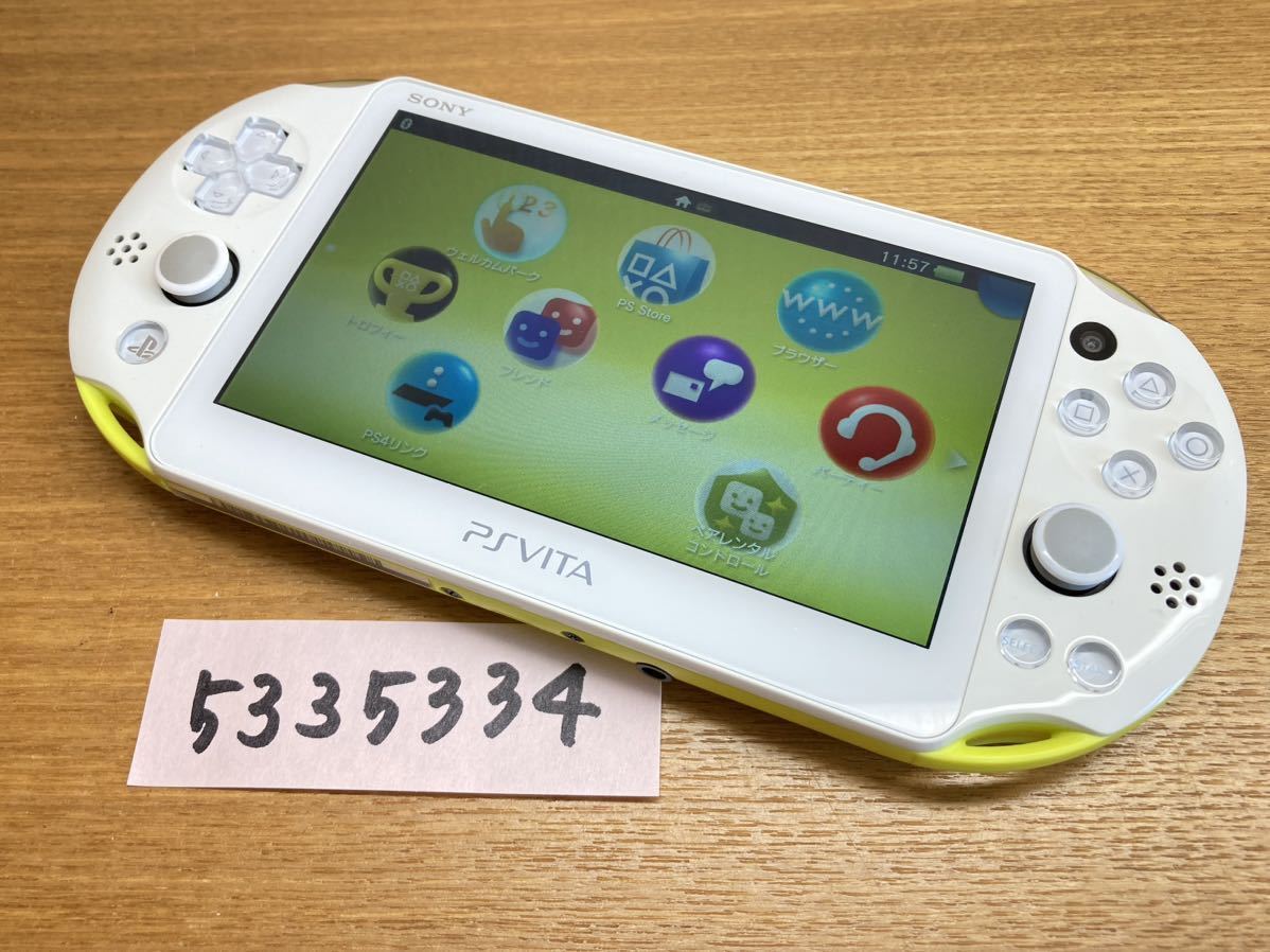 美品 動作確認済み PS Vita PlayStation Vita Wi-Fiモデル ライム