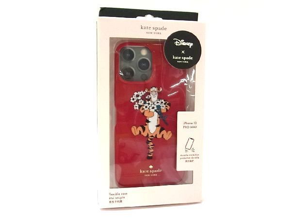 ■新品■未使用■ kate spade ケイトスペード K6425 ディズニーコラボ ティガー iPhone12 ProMax 対応 アイフォンケース レッド系 BE1687