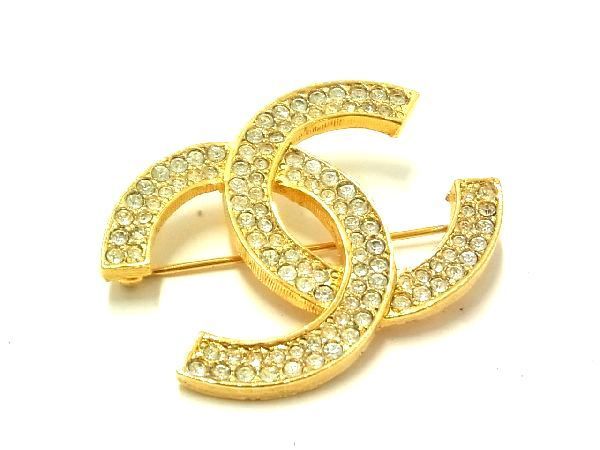 素敵な ココマーク シャネル CHANEL □極美品□ ラインストーン AP0918