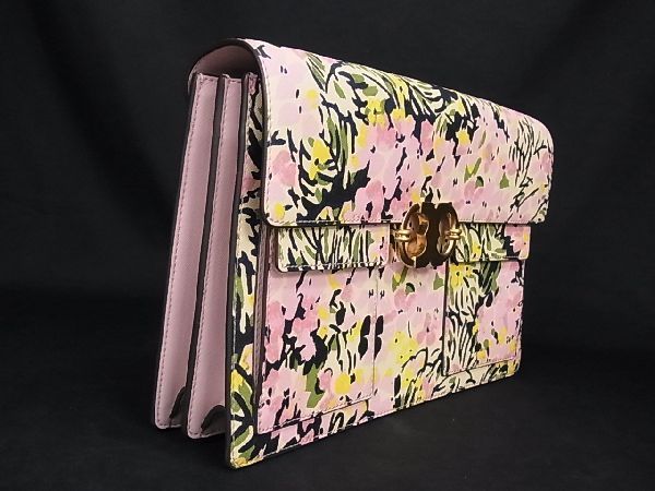 ■新品■未使用■ TORY BURCH トリーバーチ 73092 レザーフラワー 花柄 チェーン ショルダーバッグ 肩掛け ピンク系×マルチカラー AN3701_画像2