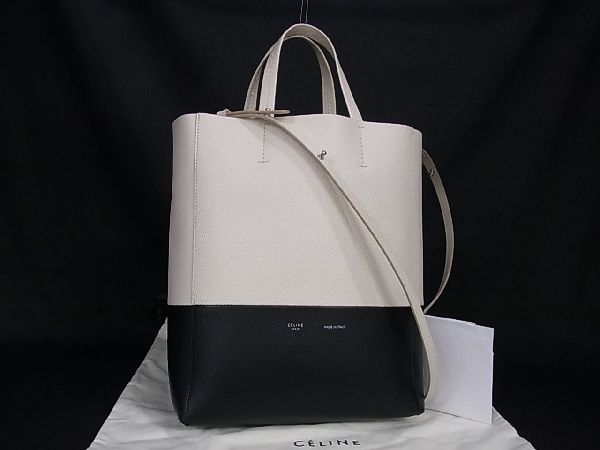 【お買得】 CELINE ■極美品■ セリーヌ AP1296 アイボリー系×ブラック系 トート ショルダー ハンドバッグ 2WAY レザー スモール バーティカルカバ ショルダーバッグ 【お買得】 CELINE ■極美品■ セリーヌ AP1296 アイボリー系×ブラック系 トート ショルダー ハンドバッグ 2WAY レザー スモール バーティカルカバ ショルダーバッグ
