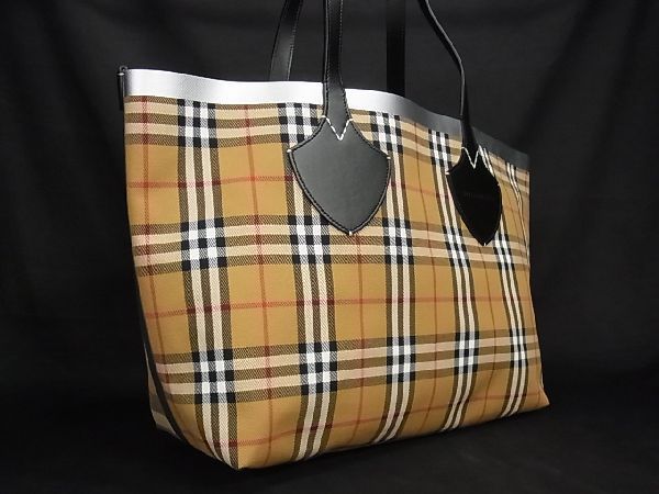 □新品同様□ BURBERRY バーバリー ノバチェック キャンバス×レザー