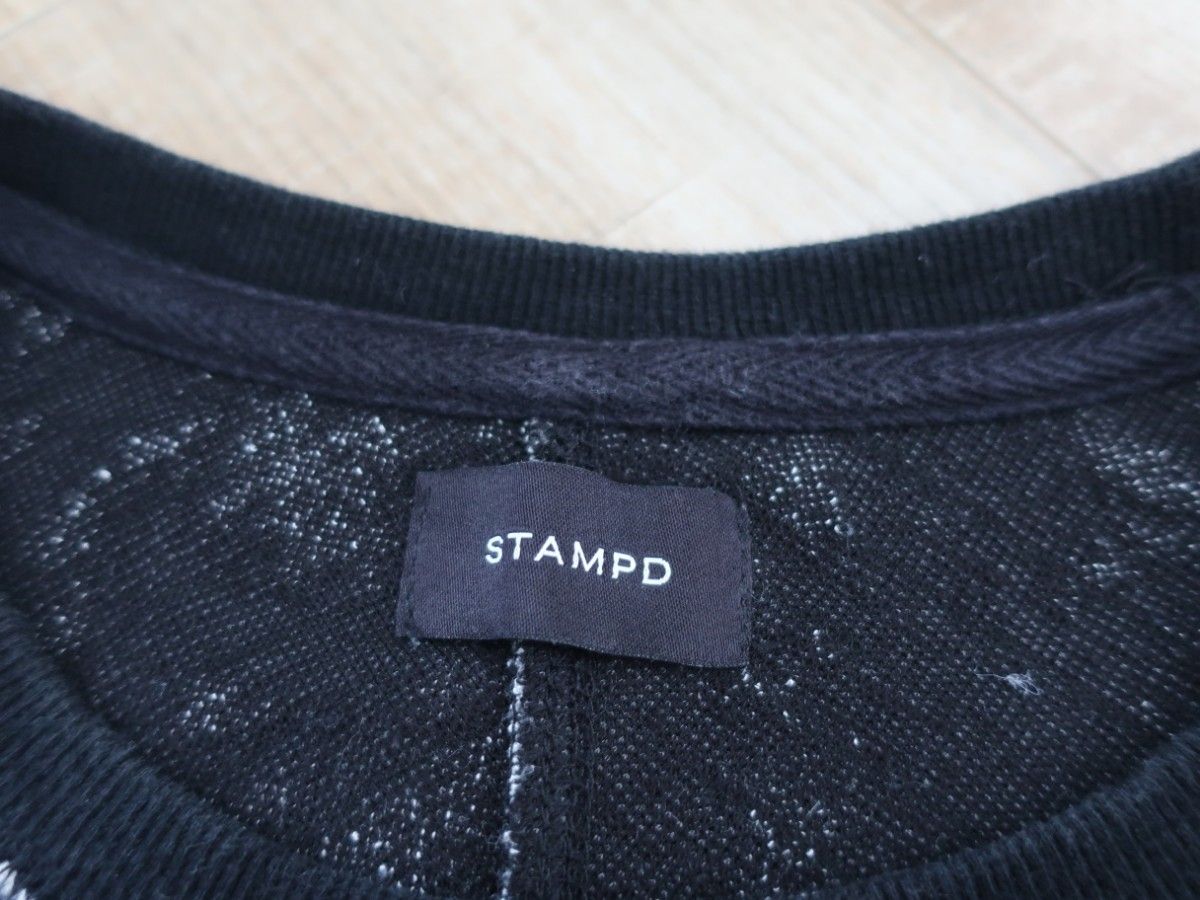 人気 格安 STAMPD 多重地半袖カットソー M ブランド半袖Ｔシャツ スタンプド ストリート カジュアル