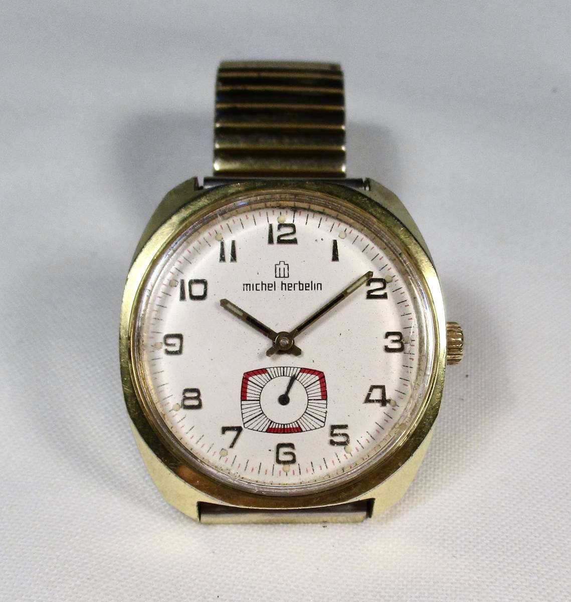 ☆ 金張ケース　michel helbelin 紳士用腕時計 1960年頃 スイス