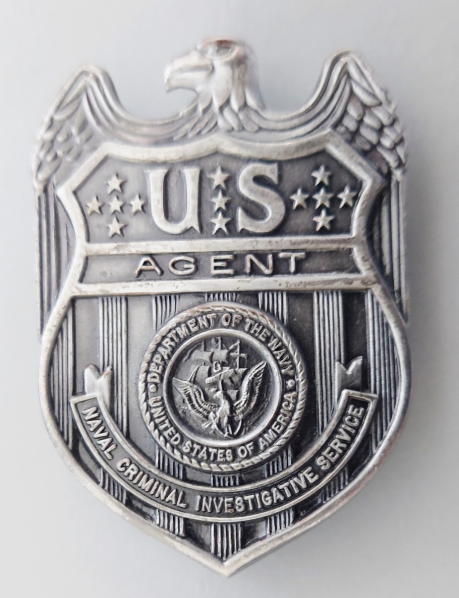 希少 海軍犯罪捜査局 NCIS ポリスバッジ 実物AGENTバッジ G.R.DAVIS製