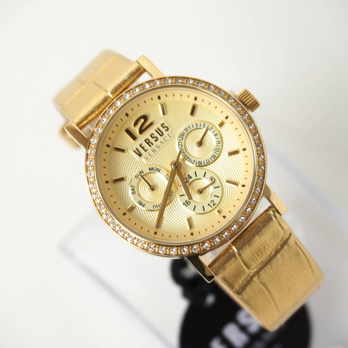 低価格 Versus 新品正規品 Versace ゴールド 専用ケース付 腕時計