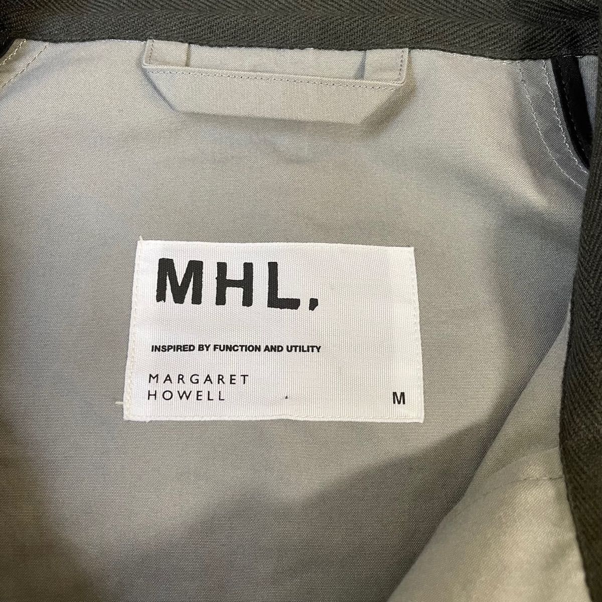 【美品】MHL.マーガレットハウエル メンズ ロング丈ゴム引きコート M