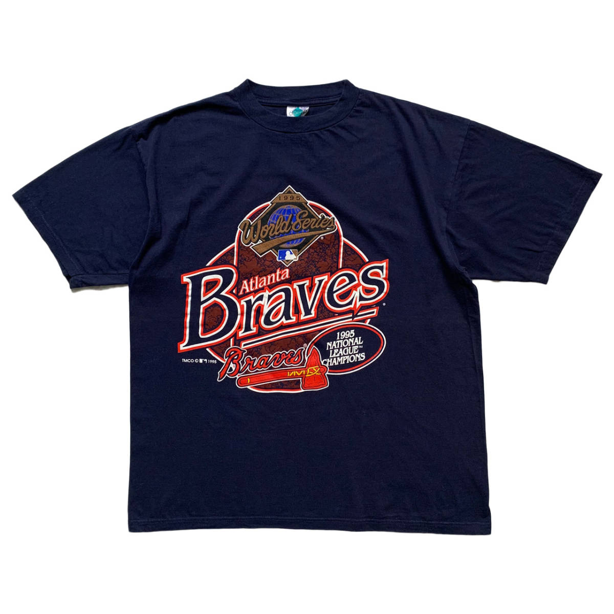 輝い 90s ビンテージ MLB XL Tシャツ ワールドシリーズ アトランタ