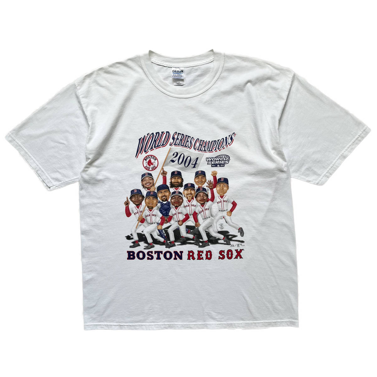 00s MLB ボストンレッドソックス 2004 Tシャツ US古着 サイズ XL