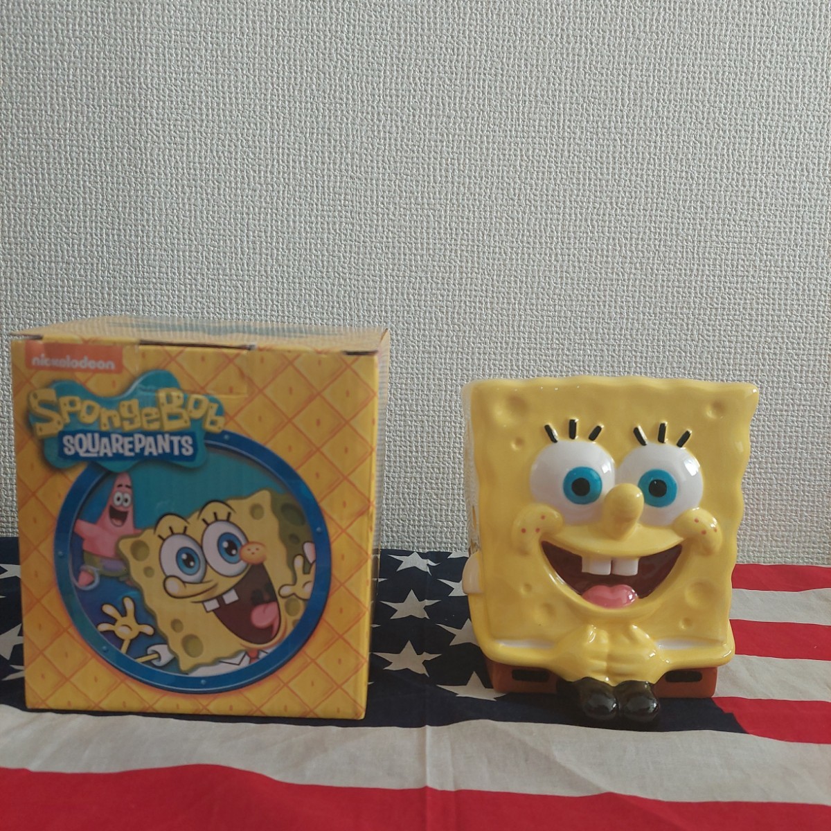 新品未使用 スポンジボブ貯金箱 貯金箱 陶器バンク | www.qmsbrasil.com.br