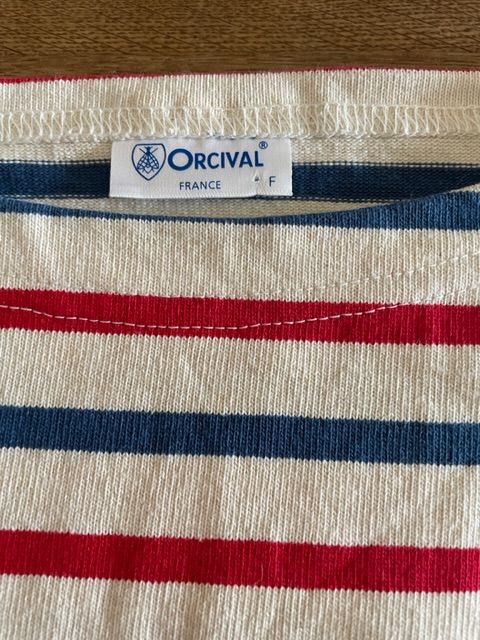 美品　トリコロール　オーシバル　ORCIVAL オーチバル　オーシバル　ボーダーバスクシャツ　フレンチスリーブ