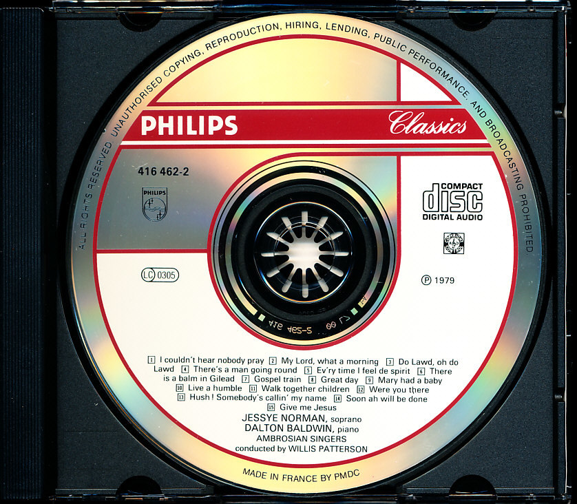 PHILIPS ジェシー・ノーマン - Spirituals　4枚同梱可能　d7B0000040Y7_画像3