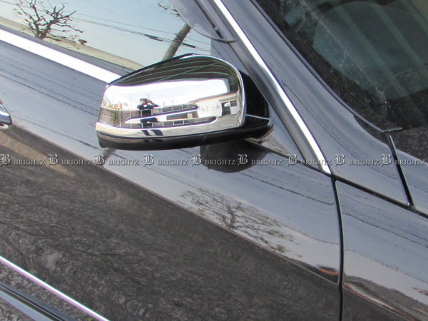 Eクラス ステーションワゴン W212 E350 メッキ サイド ドア ミラー カバー ガーニッシュ ベゼル パネル モール MIR－SID－013_画像4