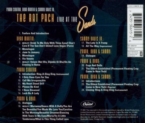 Rat Pack: Live at the Sands ザ・ラット・パック 輸入盤CD_画像2