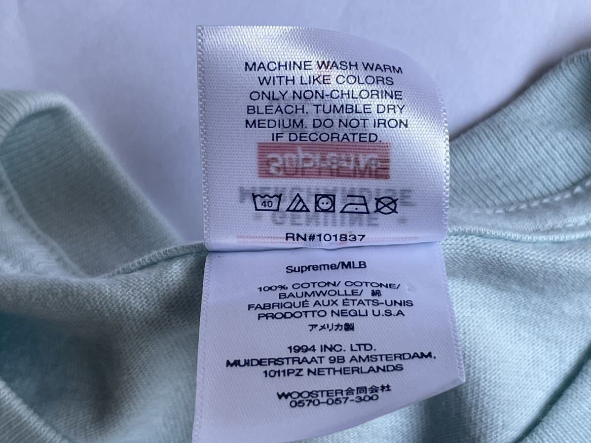 Supreme MLB Los Angeles Dodgers Kanji Teams Tee Pale Blue