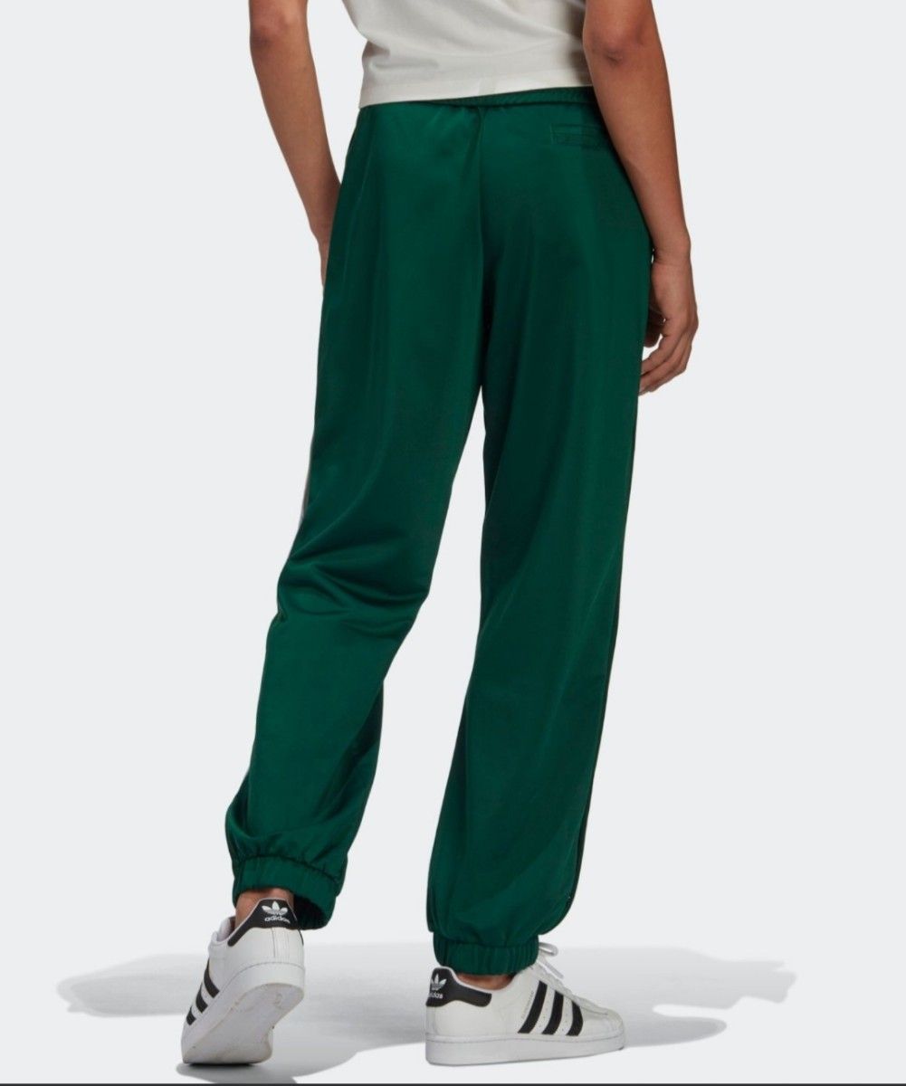 アディダス スナップパンツ 緑 アディブレイク adidas ジャージ 女性 S ジャージパンツ カフ仕上げ ダンスウェア