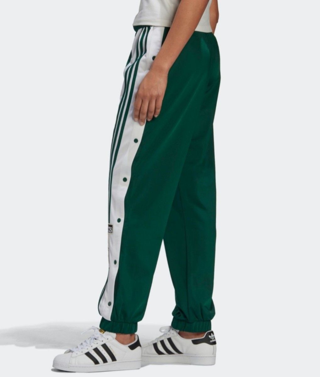 アディダス 緑 アディブレイク スナップパンツ adidas ジャージ 女性 L