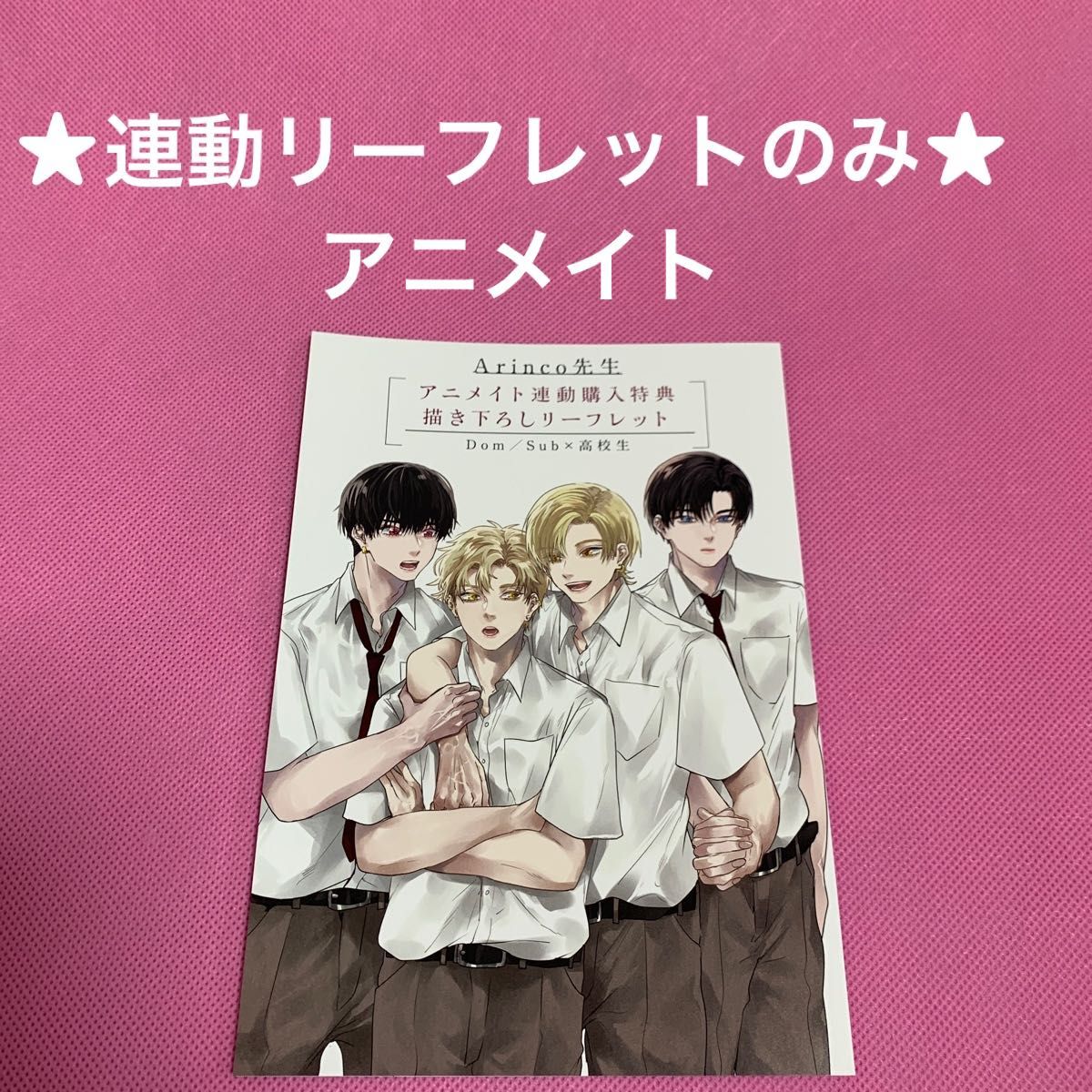 連動リーフレットのみ】Arinco 天馬と榊/愛飢え もっと アニメイト2冊連動購入リーフレットのみ|PayPayフリマ 天馬と榊 愛飢え、もっと。 2冊セット