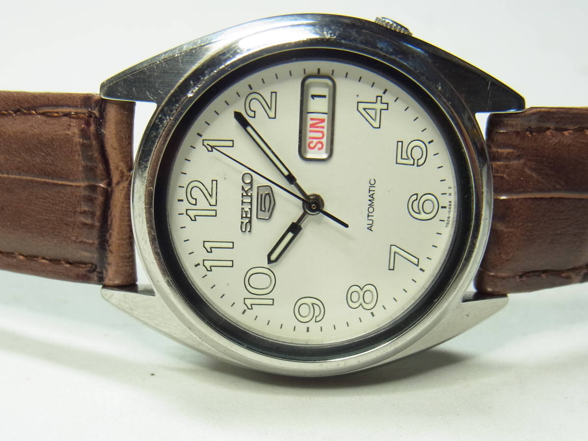 多様な 2307 SEIKO ファイブ 全数字ダイヤル 7S26A 21J 美品 動作品