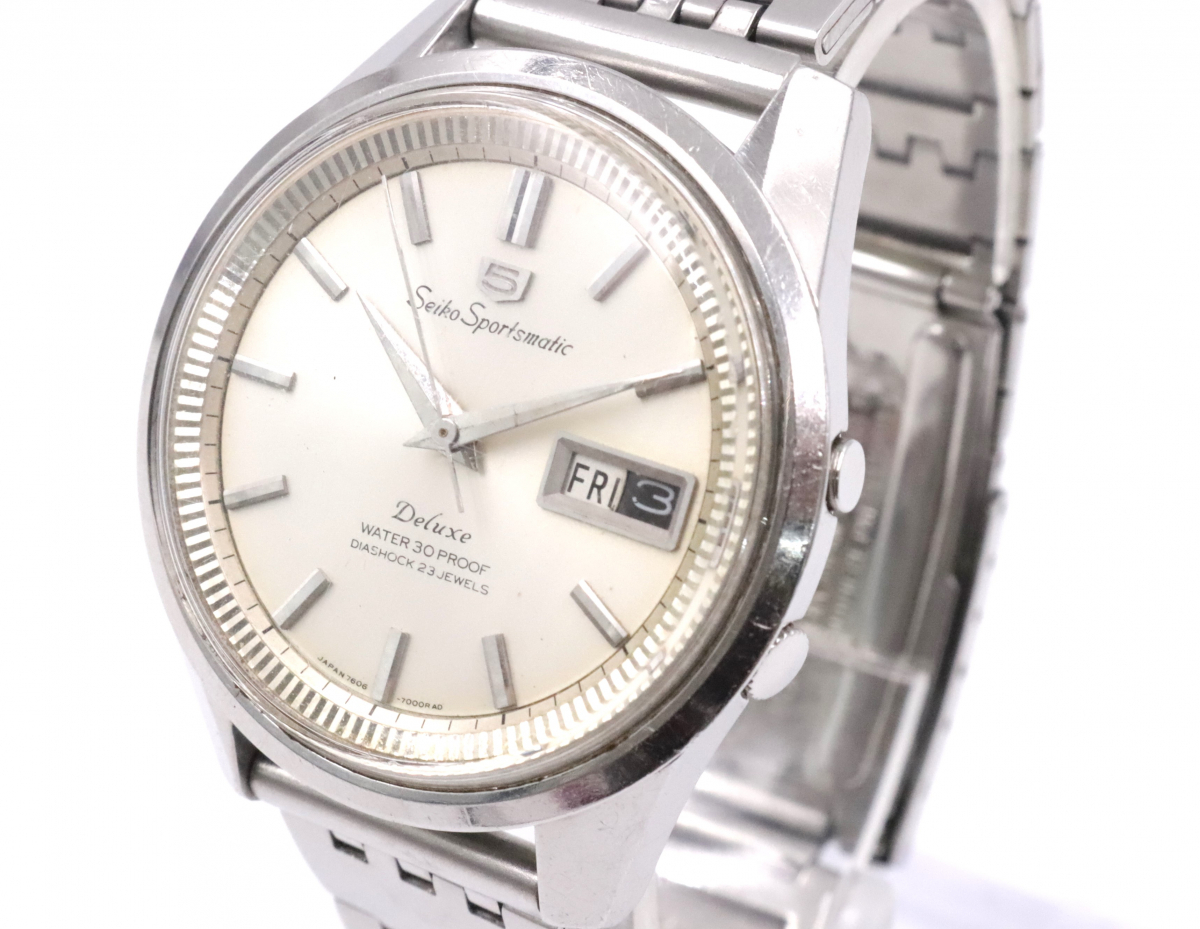 【ト長】SEIKO セイコー 7606-7000 スポーツマチック5 デラックス デイデイト 23石 自動巻き メンズ 腕時計 稼働 AB000IOB82