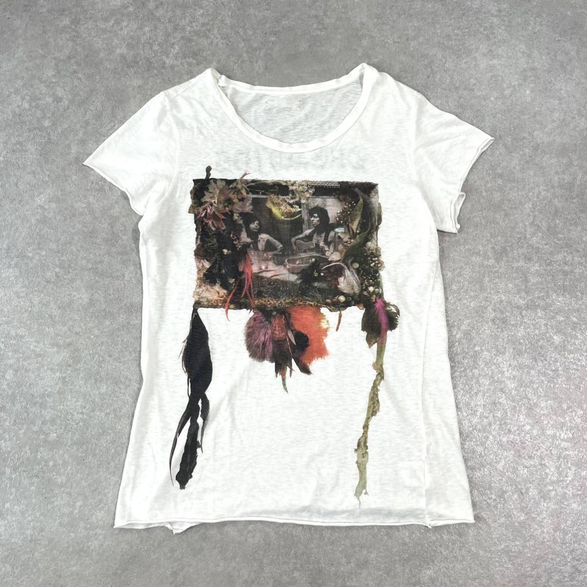 yasu着用 ifsixwasnine イフシックスワズナイン Rocks off Tシャツ カットソー ホワイト 白　半袖 ルグランブルー acid black cherry_画像1