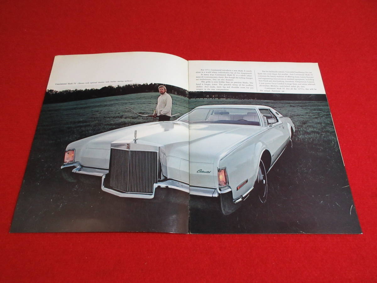 * FORD LINCOLN CONTINENTAL MARKⅥ 1972 Showa era 47 large size catalog *