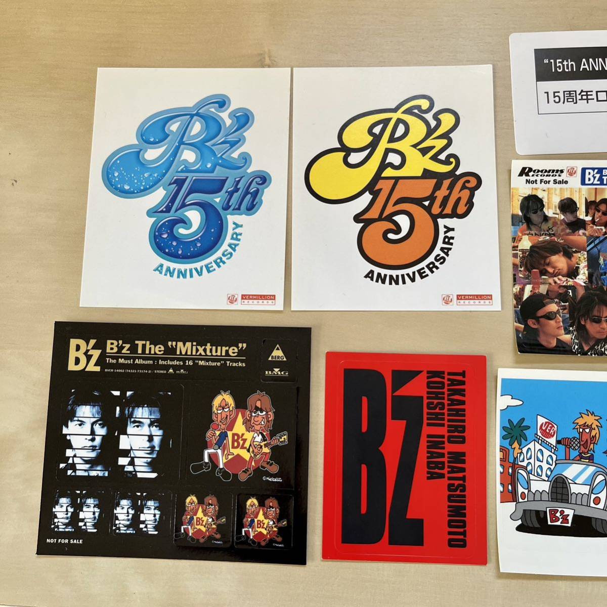 B'z 非売品 抽選 懸賞ステッカー 9枚 セット☆レア☆美品☆CD購入特典