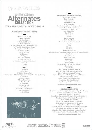 BEATLES / WHITE ALBUM - ALTERNATES COLLECTION: 50th ANNIVERSARY COLLECTOR'S EDITION I (2CD+2DVD)_画像3