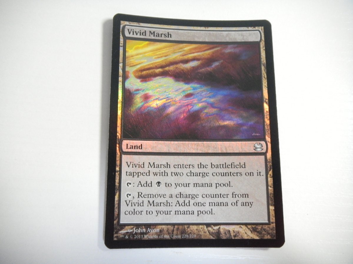 D60【MTG】鮮烈な湿地/Vivid Marsh Foil 即決_画像1