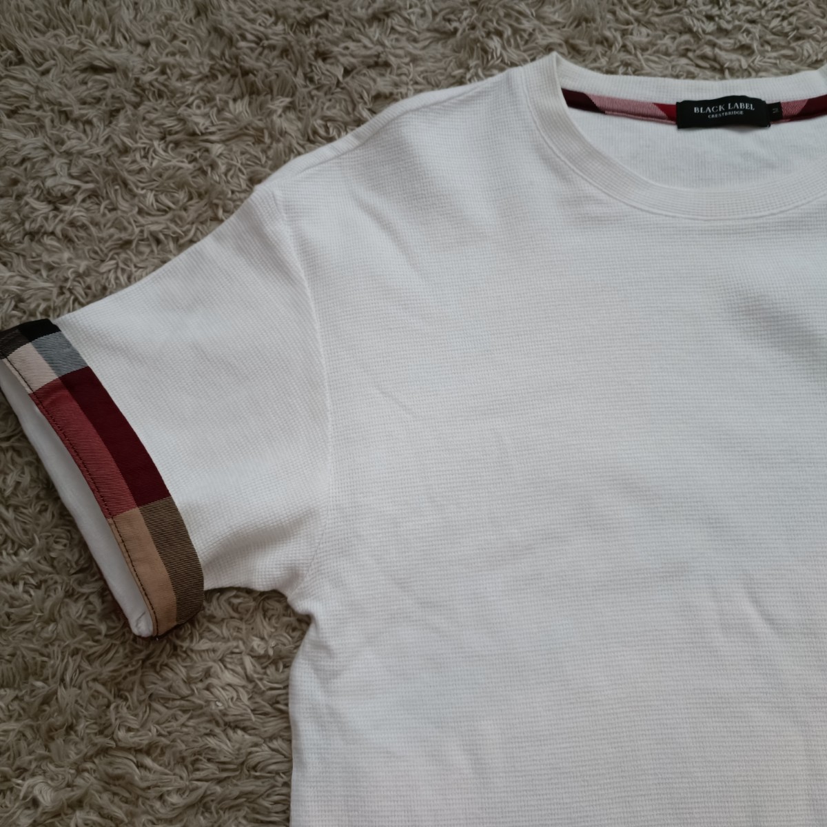 クレストブリッジ ブラックレーベル 半袖 Tシャツ メンズ チェック柄 日本製 CRESTBRIDGE　BLACKLABEL_画像4