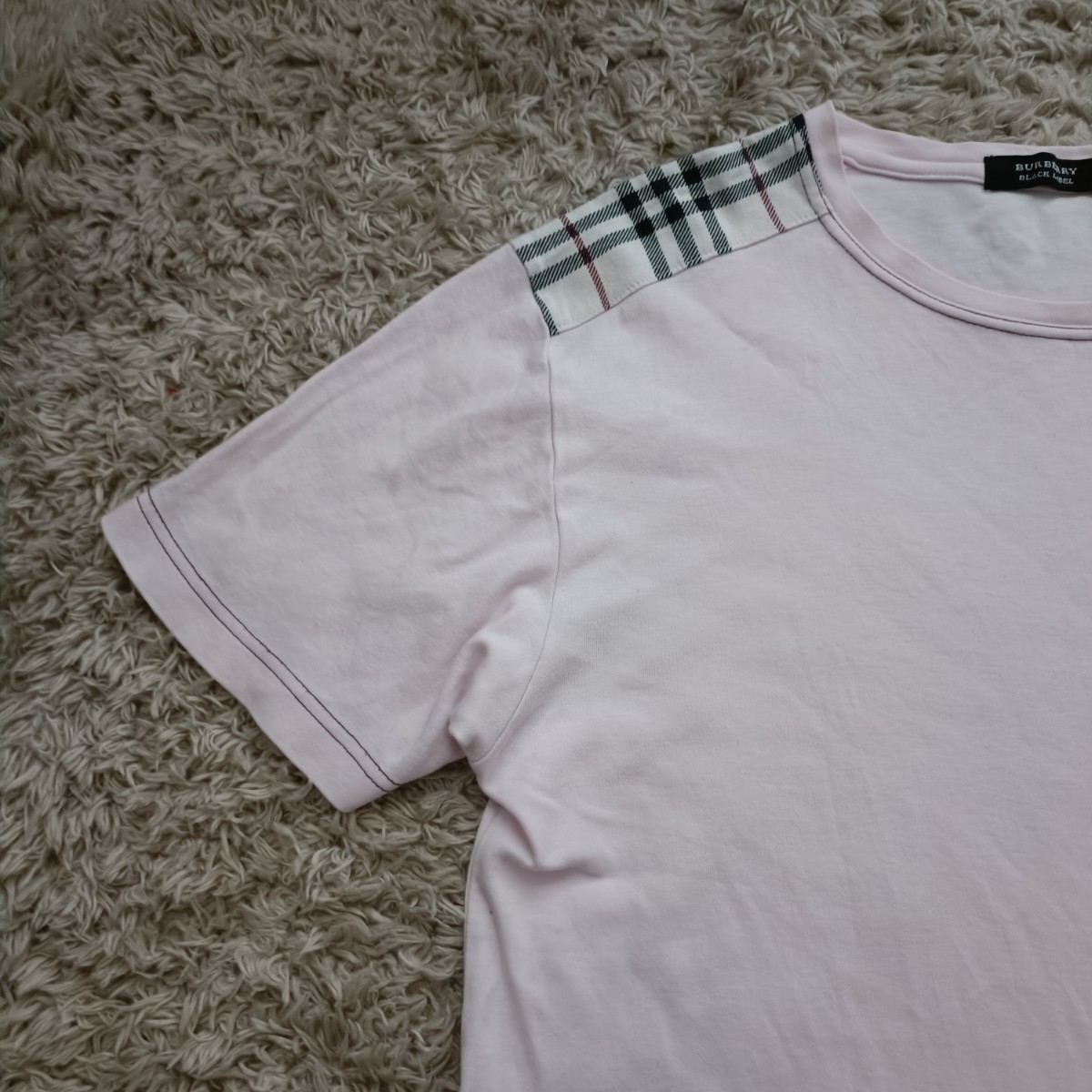 バーバリー ブラックレーベル 半袖 Tシャツ メンズ BURBERRY BLACKLABEL チェック柄 日本製_画像4