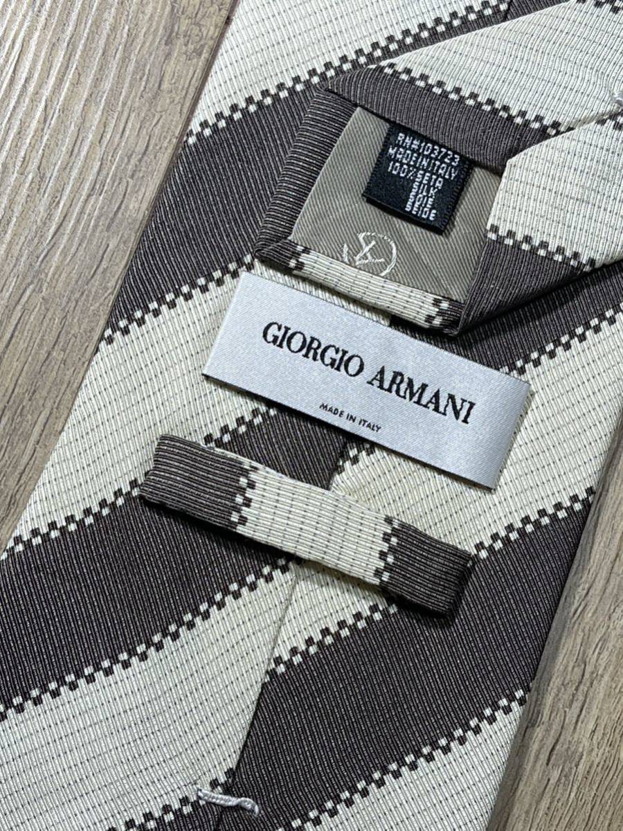 ほぼ未使用 ″GIORGIO ARMANI″ ジョルジオアルマーニ ストライプ ブランドネクタイ 307225_画像4