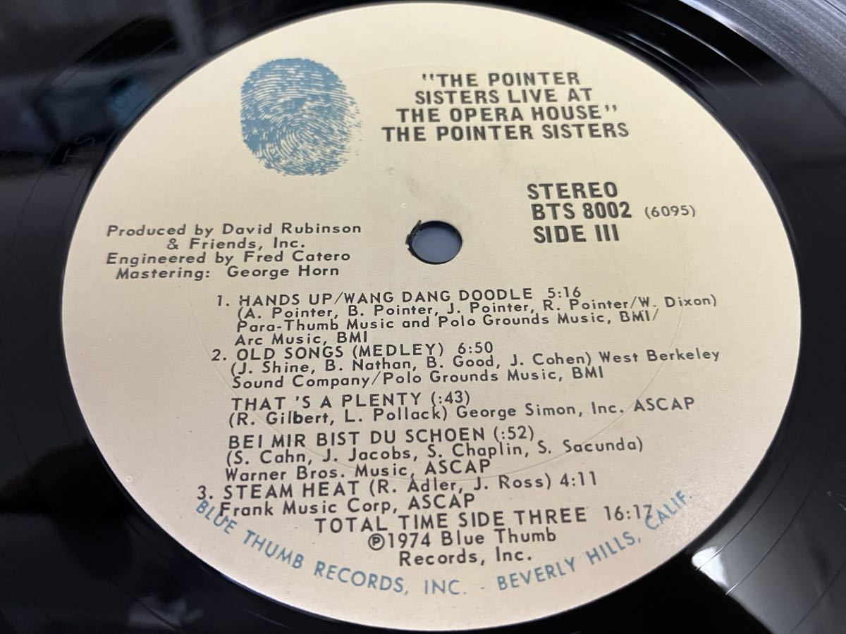 The Pointer Sisters★中古2LP/US盤「ポインター・シスターズ～Live At The Opera House」_画像6