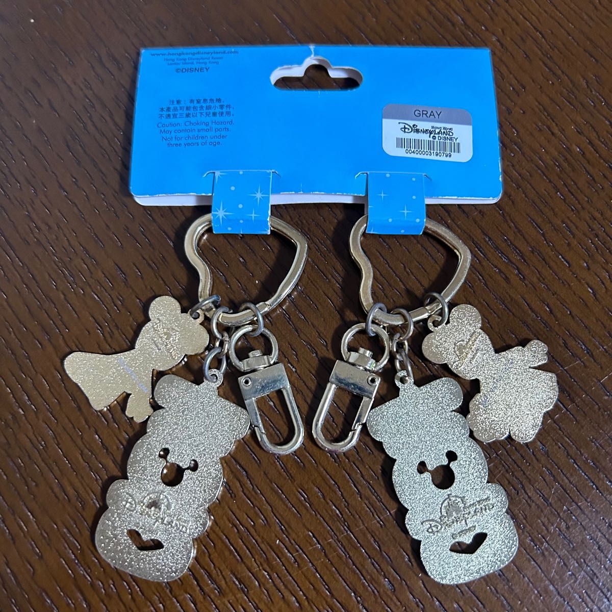 未使用 香港ディズニーランド ミッキー&ミニー ペアキーホルダー 未使用 香港ディズニーランド ミッキー&ミニー ペアキーホルダー