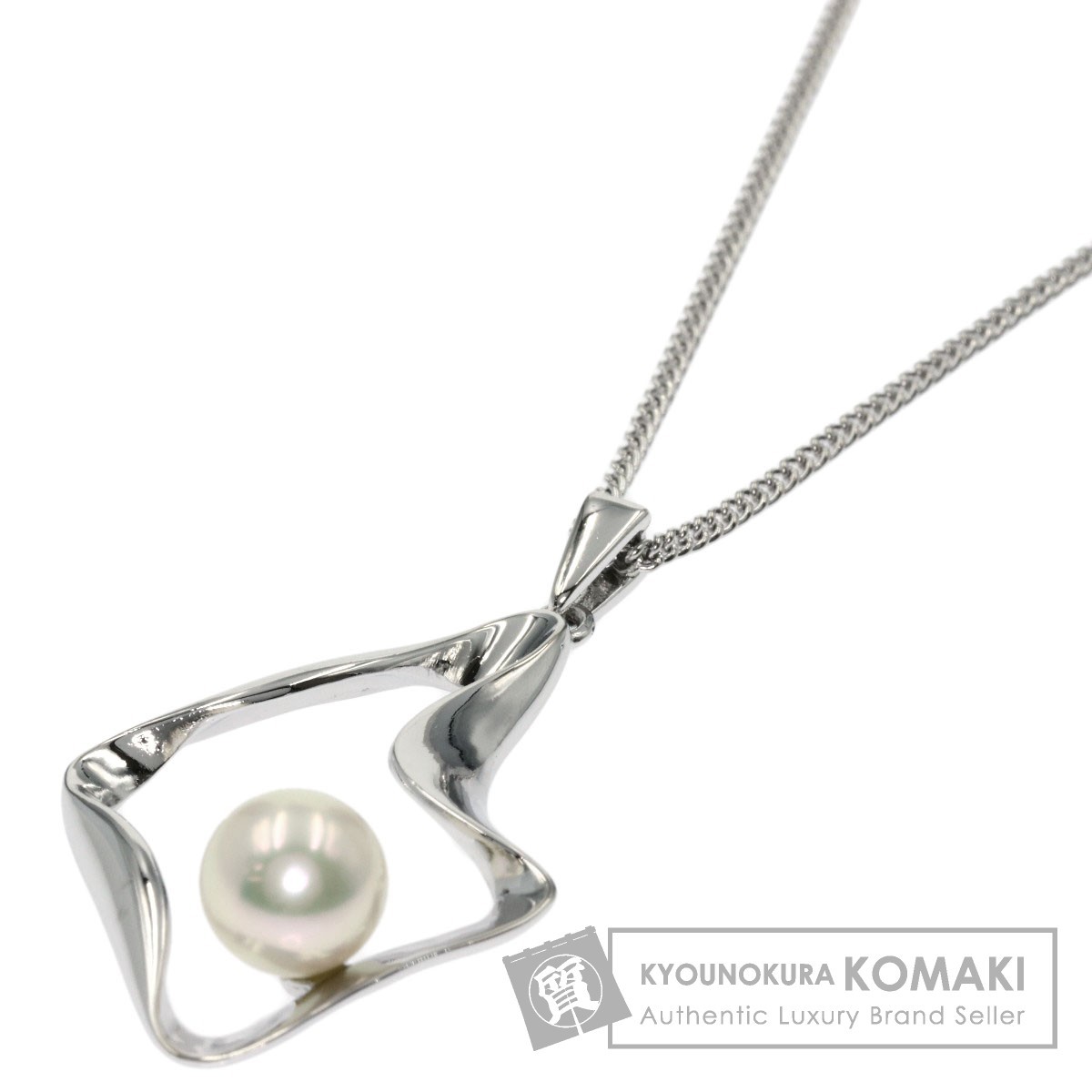 MIKIMOTO ミキモト パール　真珠 ネックレス シルバー レディース 中古_画像1