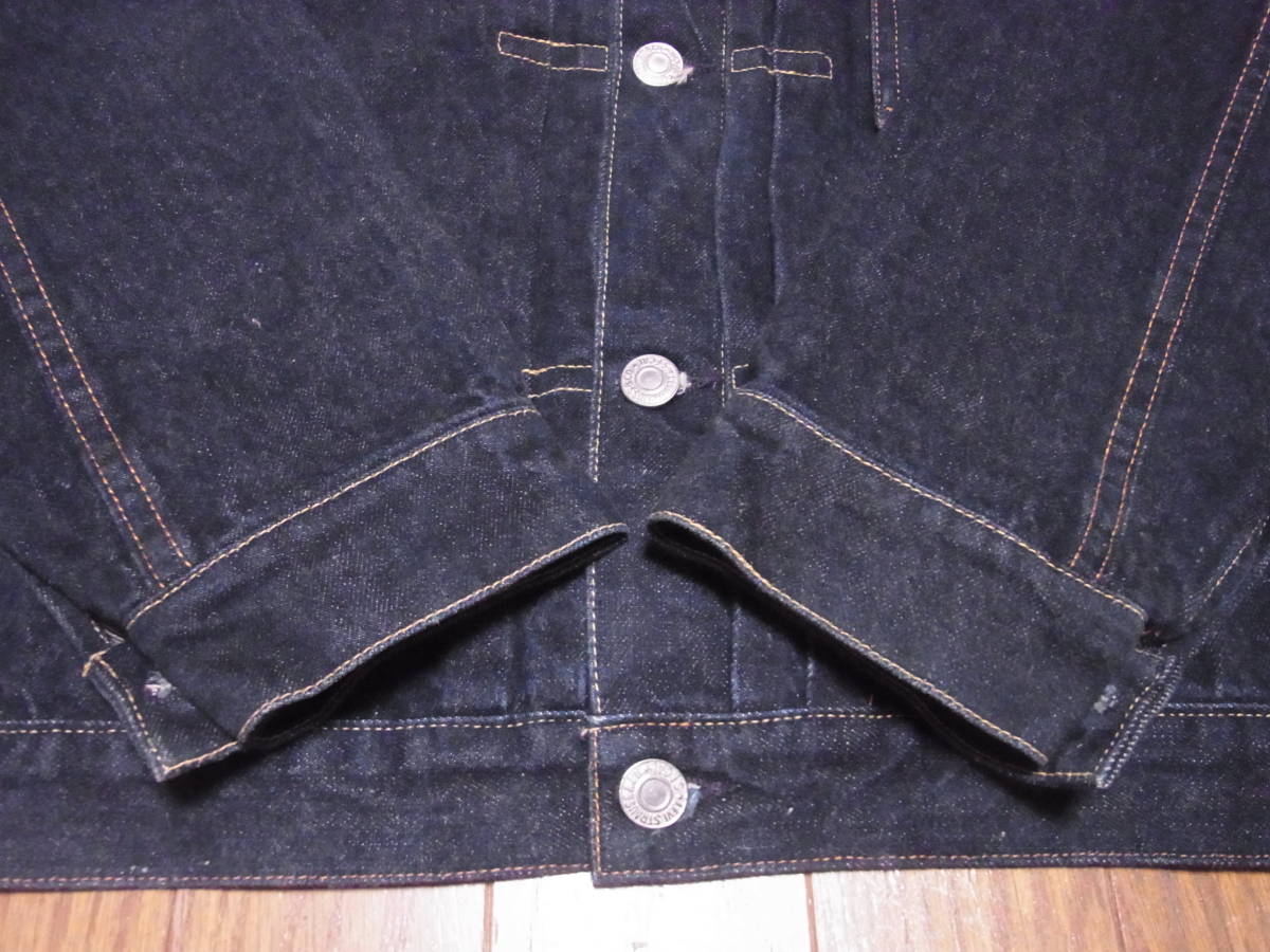 236-149/濃紺/美品/1999年/USA製/アメリカ製/LEVI'S/リーバイス/70501 0003/バレンシア/555/506XX/1st/ファースト/デニムジャケット/44_画像3