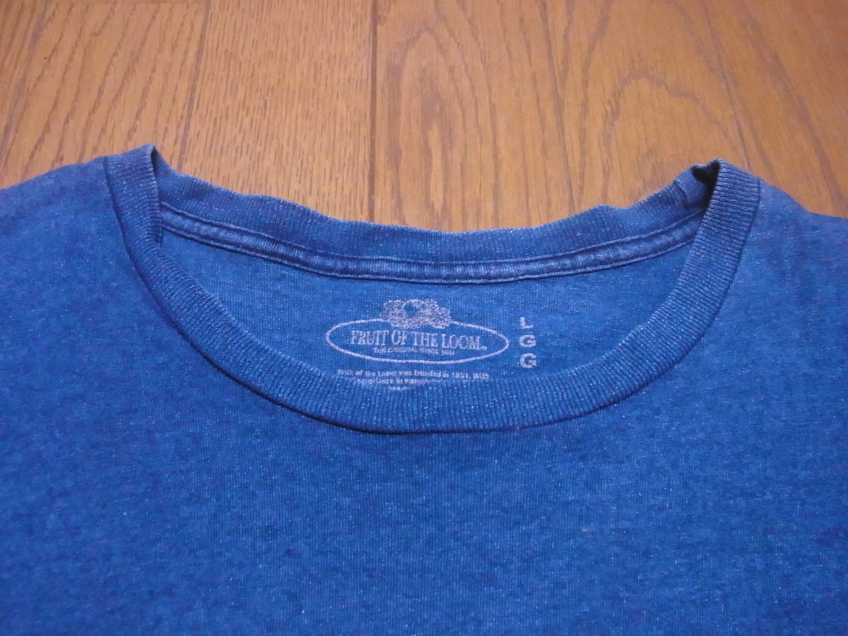 237-116/HOLLYWOOD RANCH MARKET/BLUE BLUE/ブルーブルー/FRUIT OF THE LOOM/フルーツオブザルーム/インディゴ染め/ポケットTシャツ/L_画像5