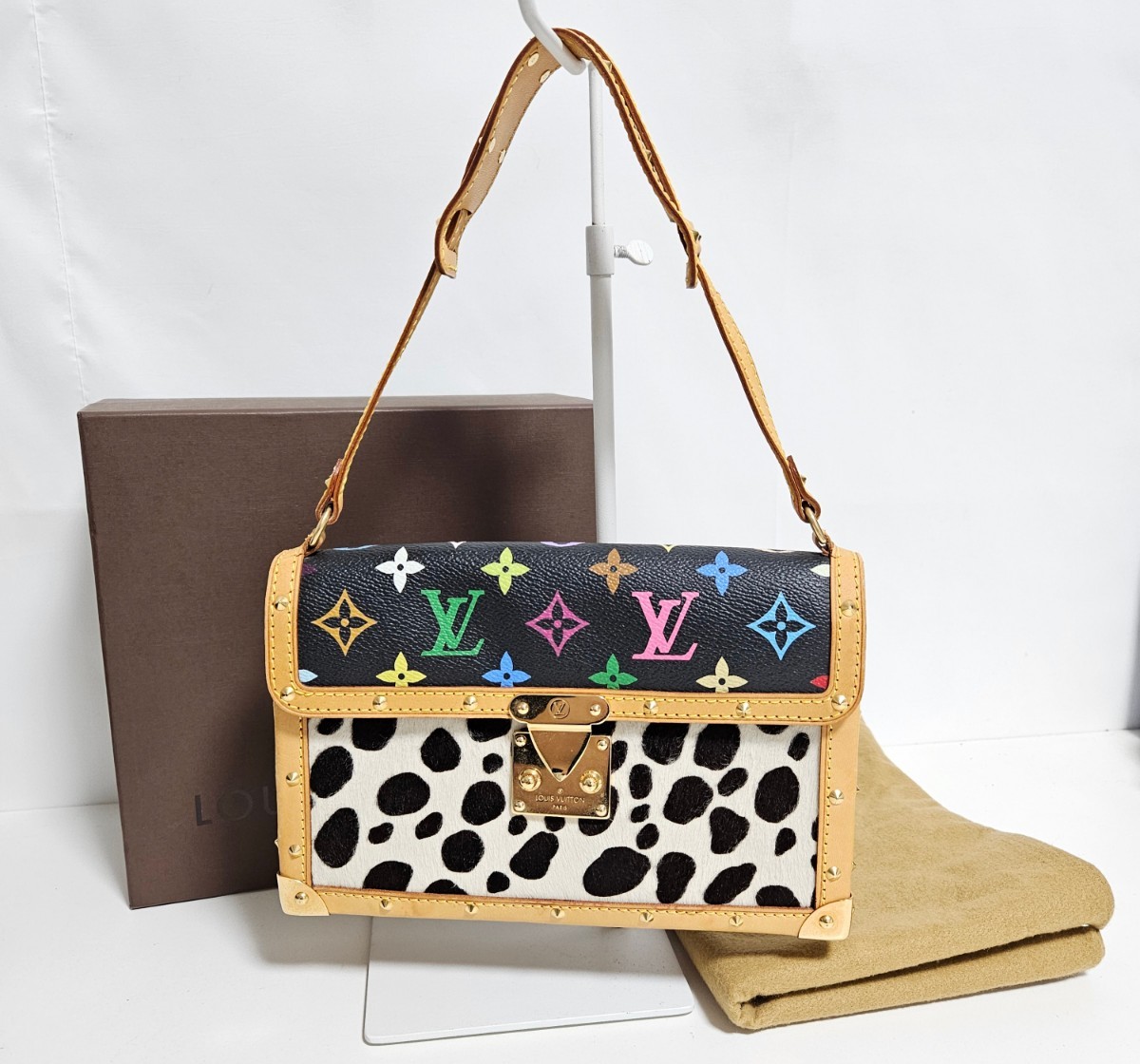  beautiful goods Louis Vuitton multicolor monogram pochette Dalmatian M92826 handbag regular 