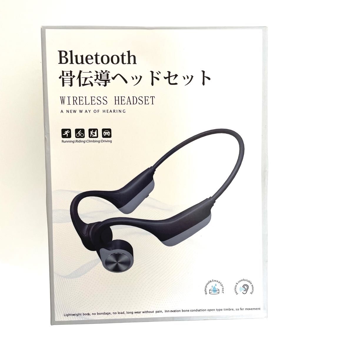 【未使用に近い】Bluetooth 骨伝導ヘッドセット ワイヤレスイヤホン