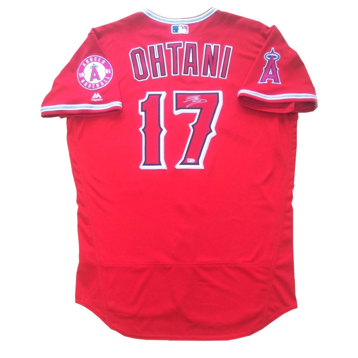 オリジナル ラスト Angeles!? ■希少 Jersey「48」Size!【MLB認証登録】大谷翔平/ OHTANI 2019年 TOPPS Authentic Auto Red Jersey(Majestic社製) 実使用、サイン入り オリジナル ラスト Angeles!? ■希少 Jersey「48」Size!【MLB認証登録】大谷翔平/ OHTANI 2019年 TOPPS Authentic Auto Red Jersey(Majestic社製) 実使用、サイン入り