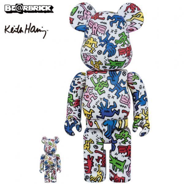 及時決定★Bearbrick Keith·Herring BE @ RBRICK KEITH HARING 100％＆400％★Medicom·玩具 原文:即決★ベアブリック キース・ヘリング BE@RBRICK KEITH HARING 100％ & 400％ ★メディコム・トイ