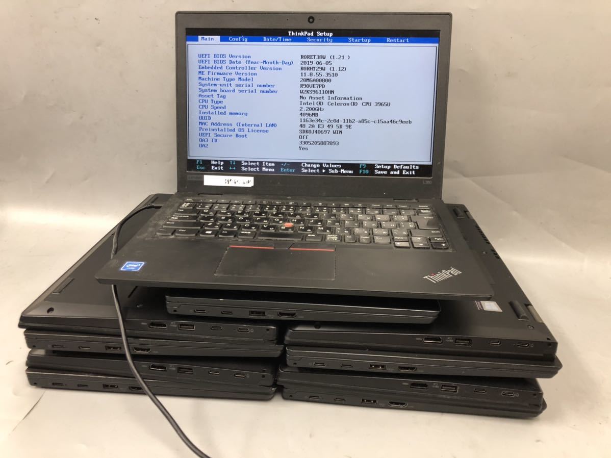 JXJK【ジャンク】Lenovo ThinkPad L380/Intel Celeron 3965U 2.20GHz