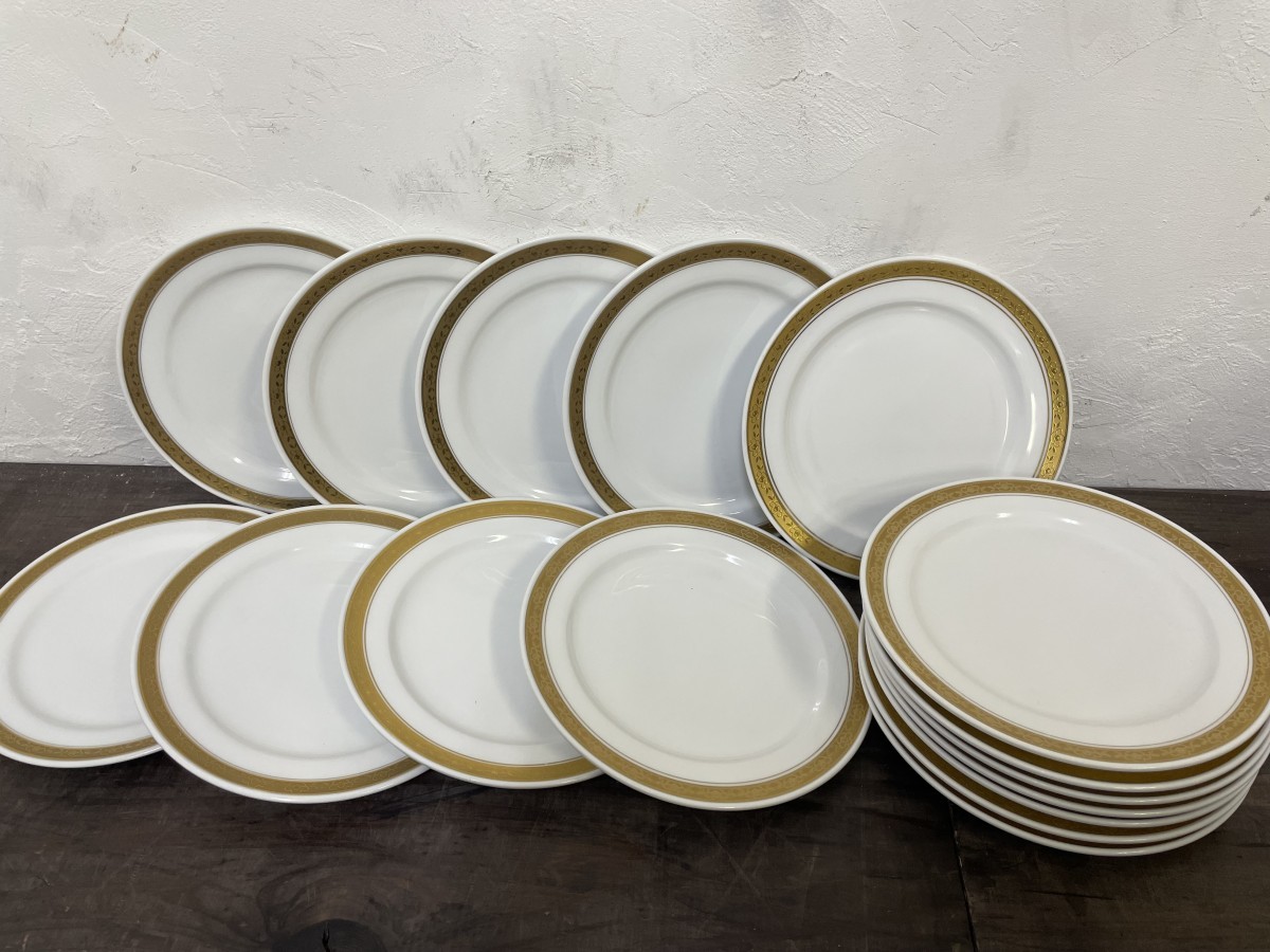 史上一番安い ノリタケ 16枚 皿 Noritake 20.5cm 金縁 洋食器 ディナー